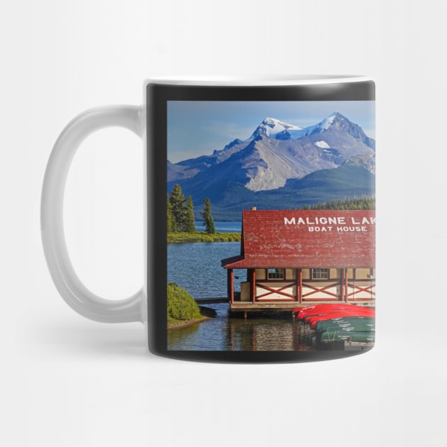 Jasper National Park Maligne Lake Boat House Albert Canada by WayneOxfordPh